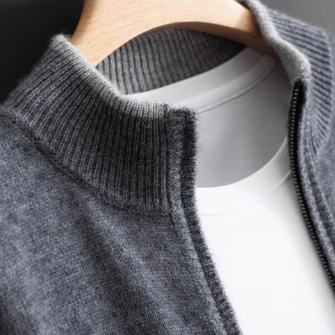 ETHAN | LUXURY CASHMERE ZIP-UP CARDIGAN