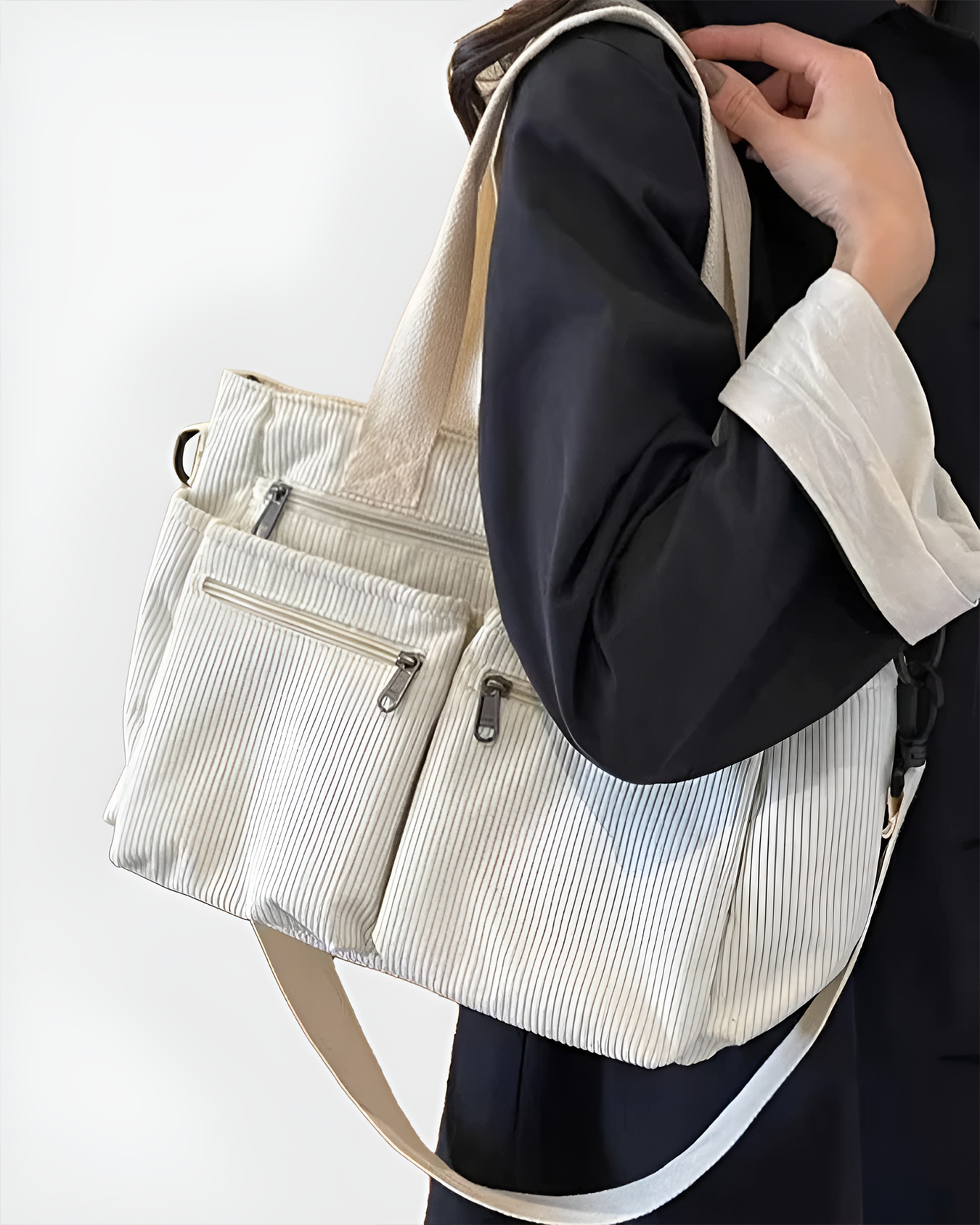 Ivy Corduroy Utility Tote Bag