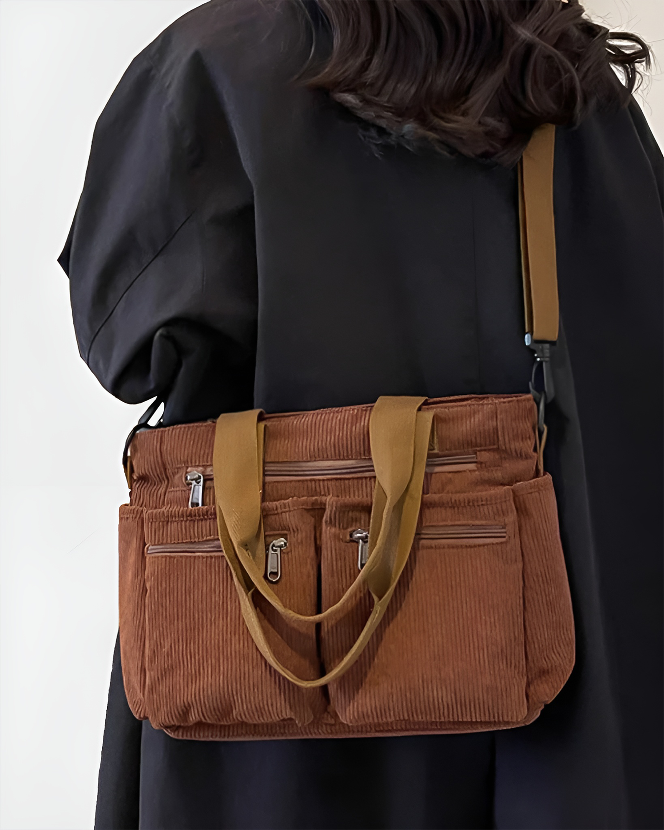 Ivy Corduroy Utility Tote Bag