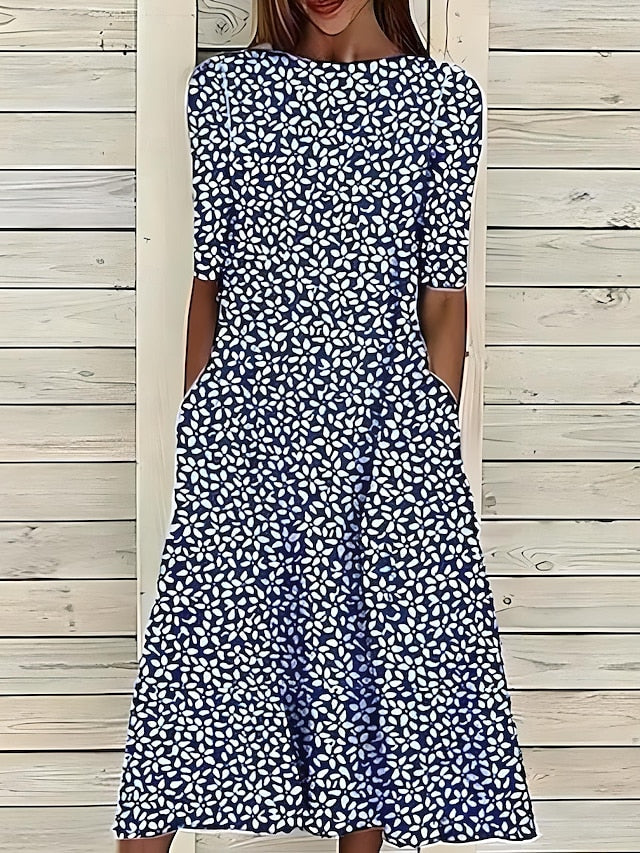 ANNIE – COASTAL BLOOM DRESS WITH TUMMY COVERAGE