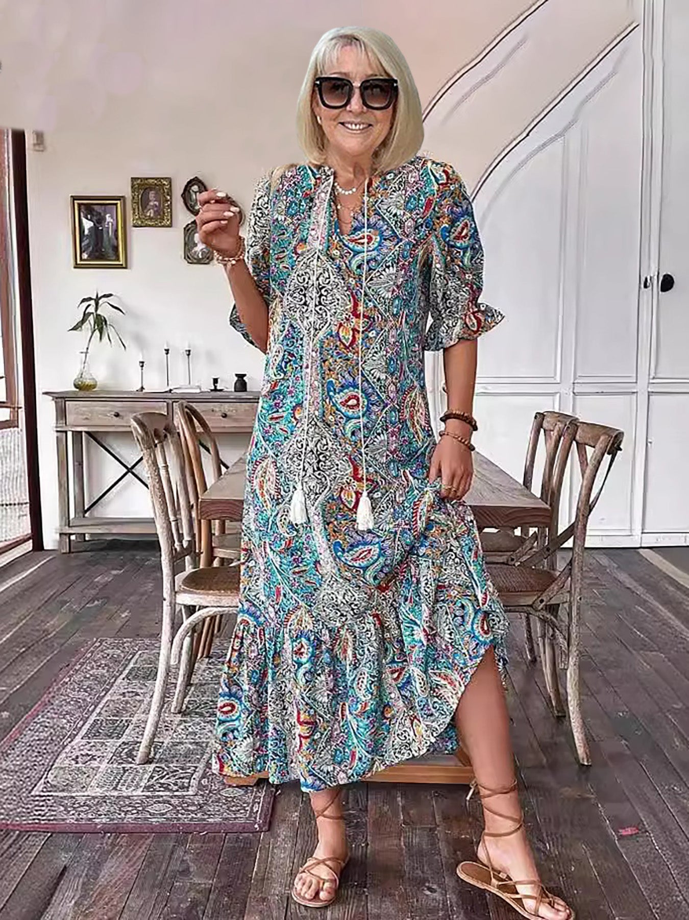 MANELL – RELAXED-FIT BOHO GRACE DRESS