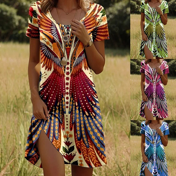 TESSALIE - RELAXED SUMMER DRESS WITH ARTISTIC PRINT