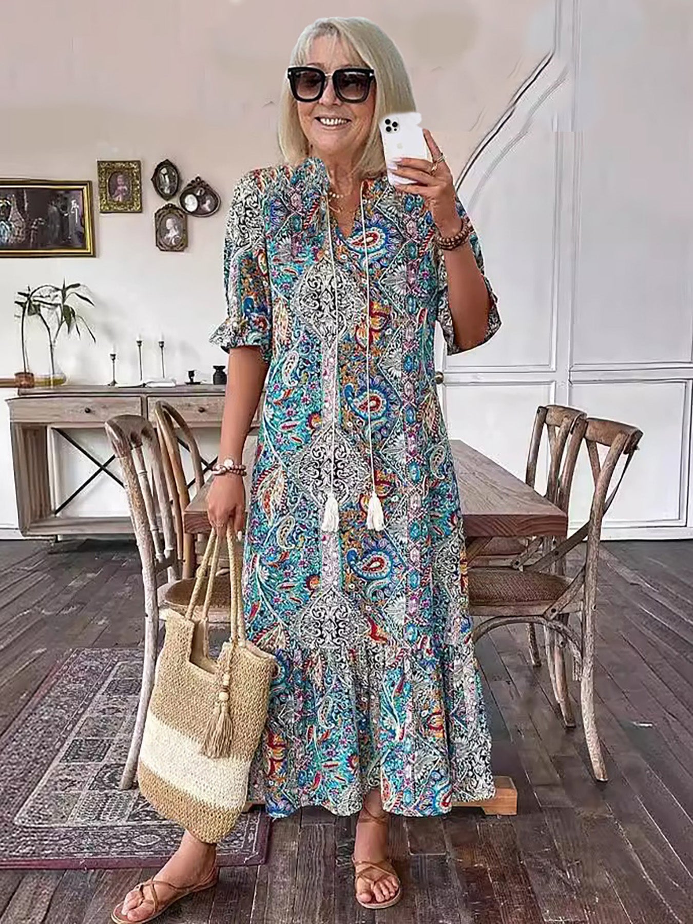 MANELL – RELAXED-FIT BOHO GRACE DRESS