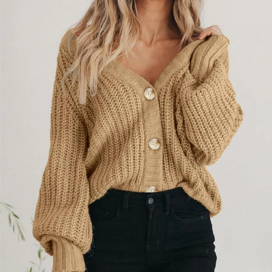 AZURA | STYLISH RELAXED-FIT BUTTON UP CARDIGAN