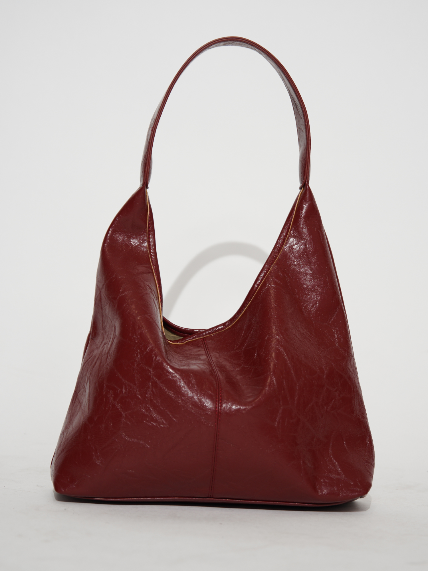 Ivy Crimson Luxe Leather Satchel