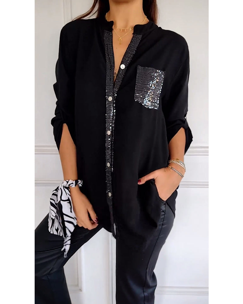 ELLARA | TWINKLE TOP WITH SEQUIN DETAIL