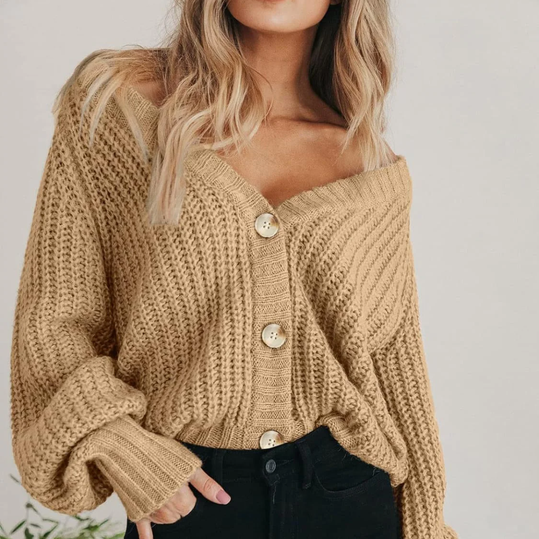 AZURA | STYLISH RELAXED-FIT BUTTON UP CARDIGAN