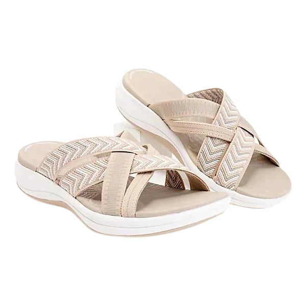 Ivy Criss-Cross Comfort Slides