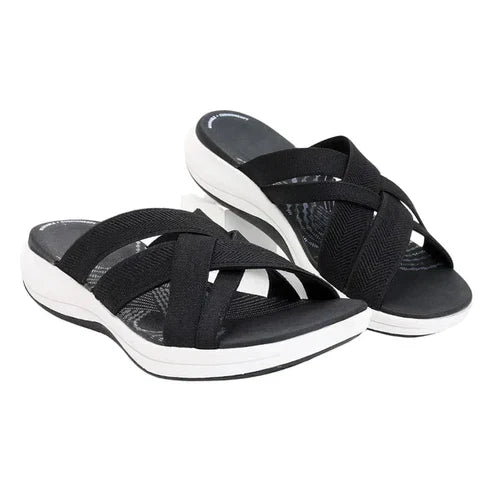 Ivy Criss-Cross Comfort Slides