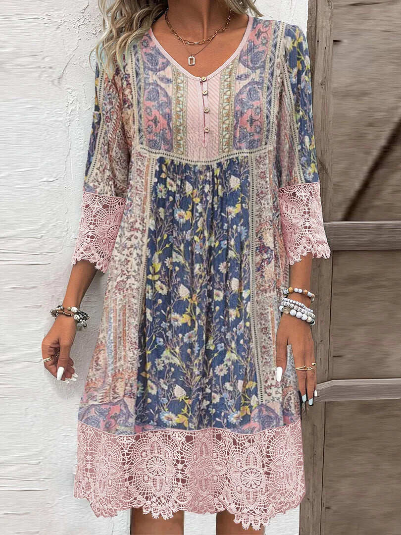 LÉA - BOHO FLOWY A-LINE DRESS