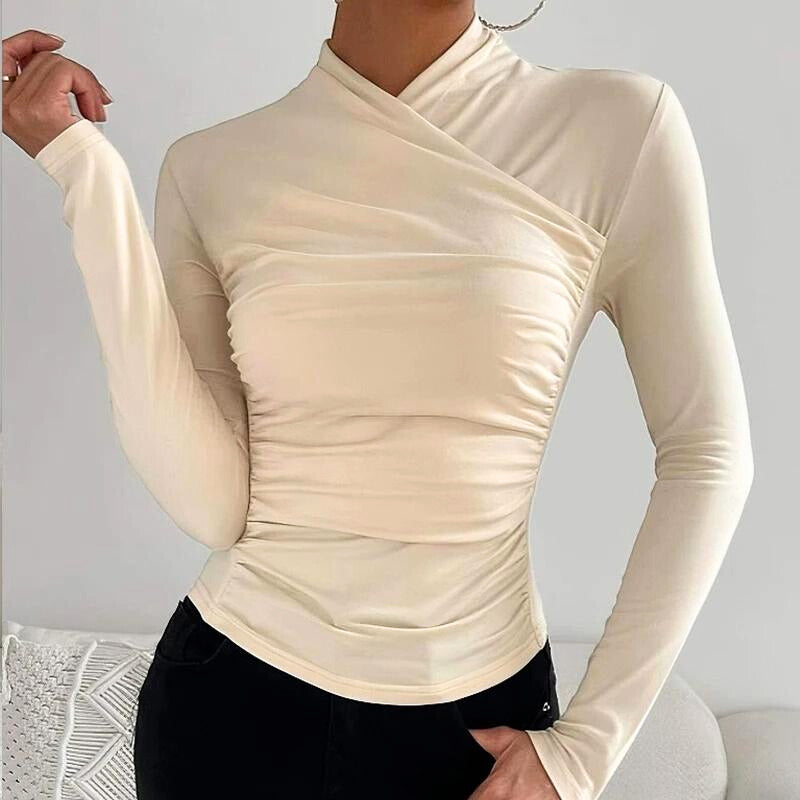 ELINE | ELEGANT CROSS-NECK TOP FOR WOMEN