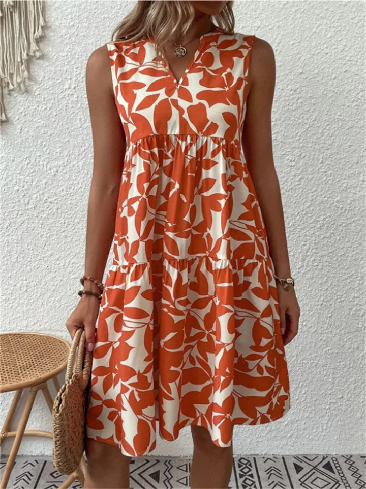 TASHA – BLOOMING FLOWY DRESS WITH TUMMY COVERAGE