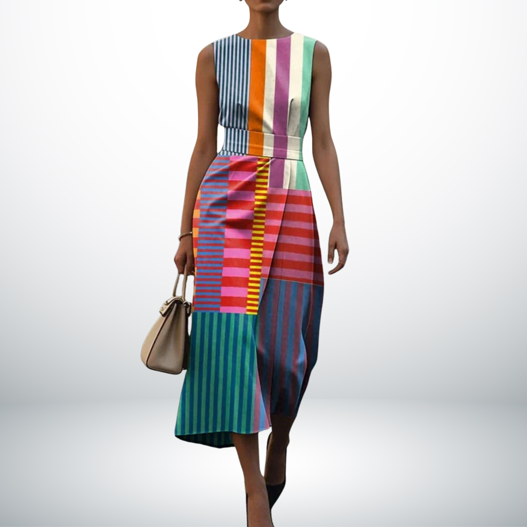 LYLA – LUXURY BODY-FLATTERING GEOMETRIC DRESS