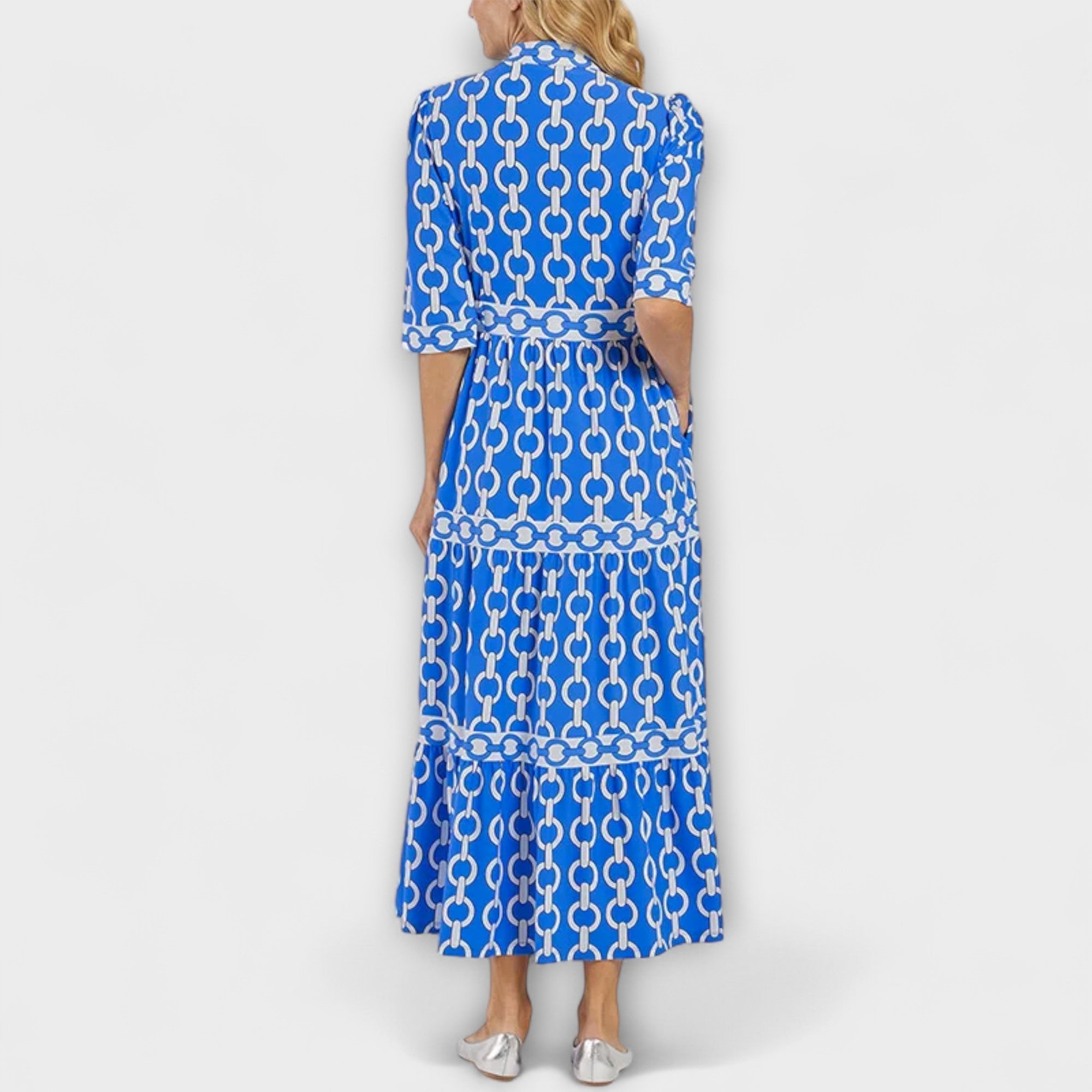 ZOE - LUXE REGULAR FIT CHAIN PRINT MIDI DRESS