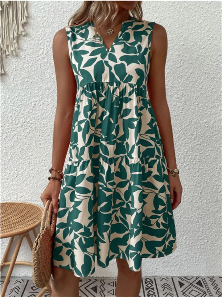 TASHA – BLOOMING FLOWY DRESS WITH TUMMY COVERAGE