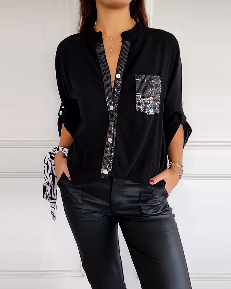 ELLARA | TWINKLE TOP WITH SEQUIN DETAIL