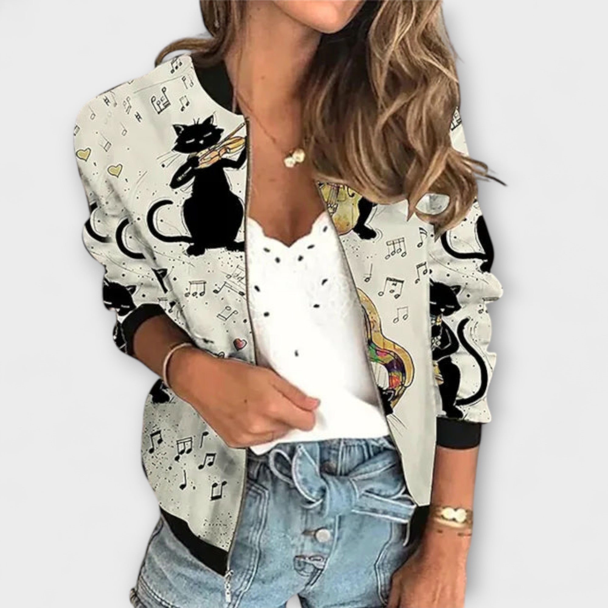 ERICA | PRINTED ZIP JACKET