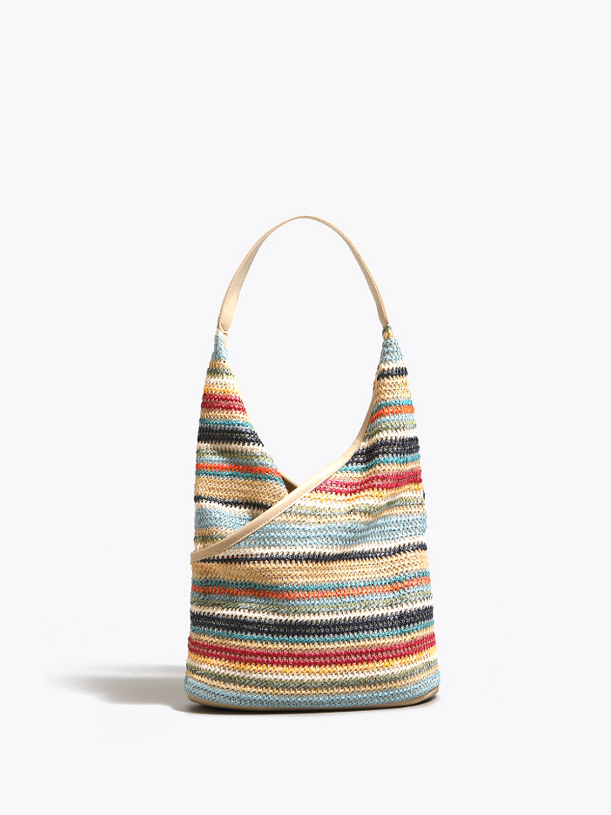 Ivy Rainbow Grass Woven Shoulder Bag