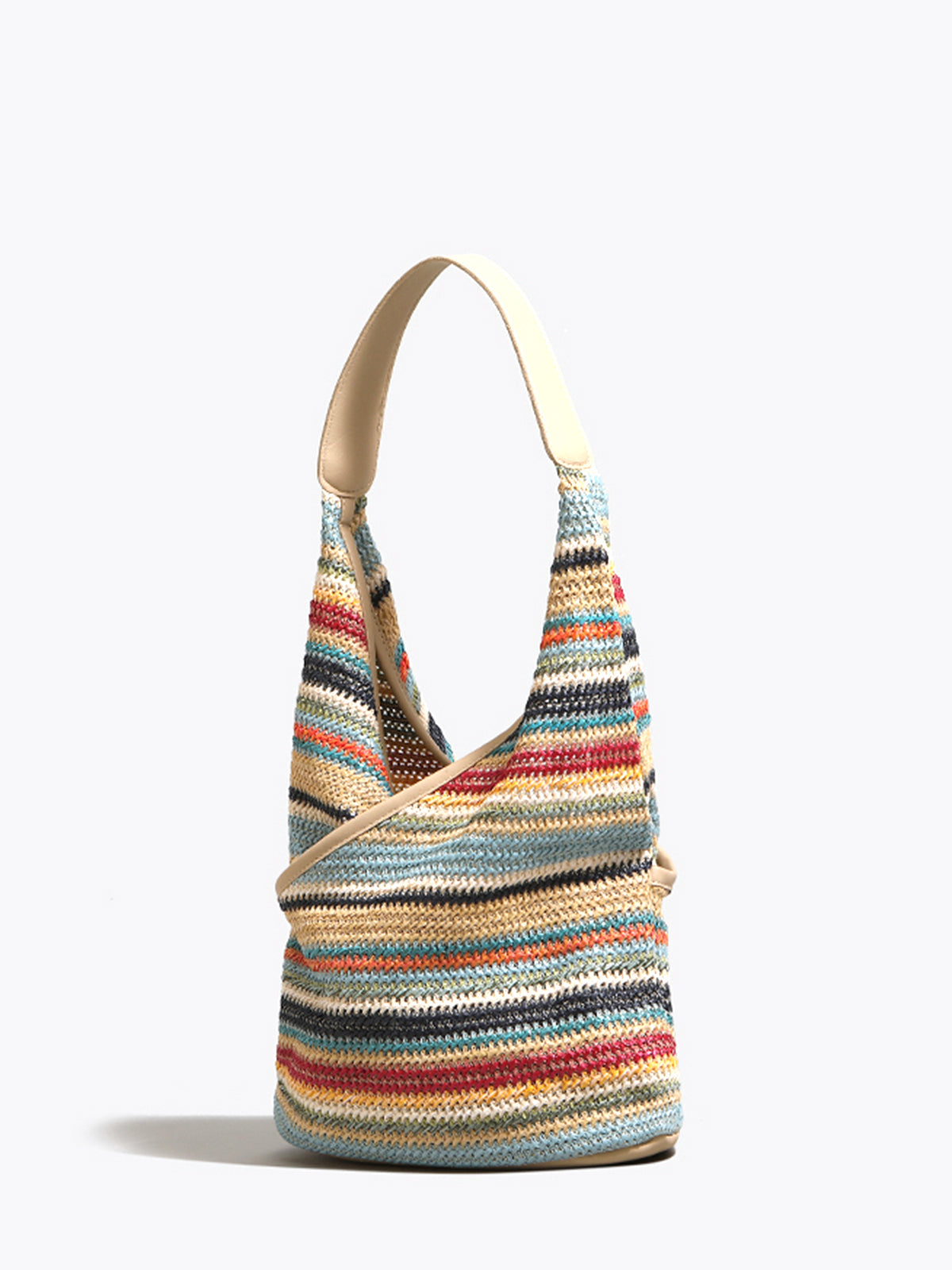 Ivy Rainbow Grass Woven Shoulder Bag