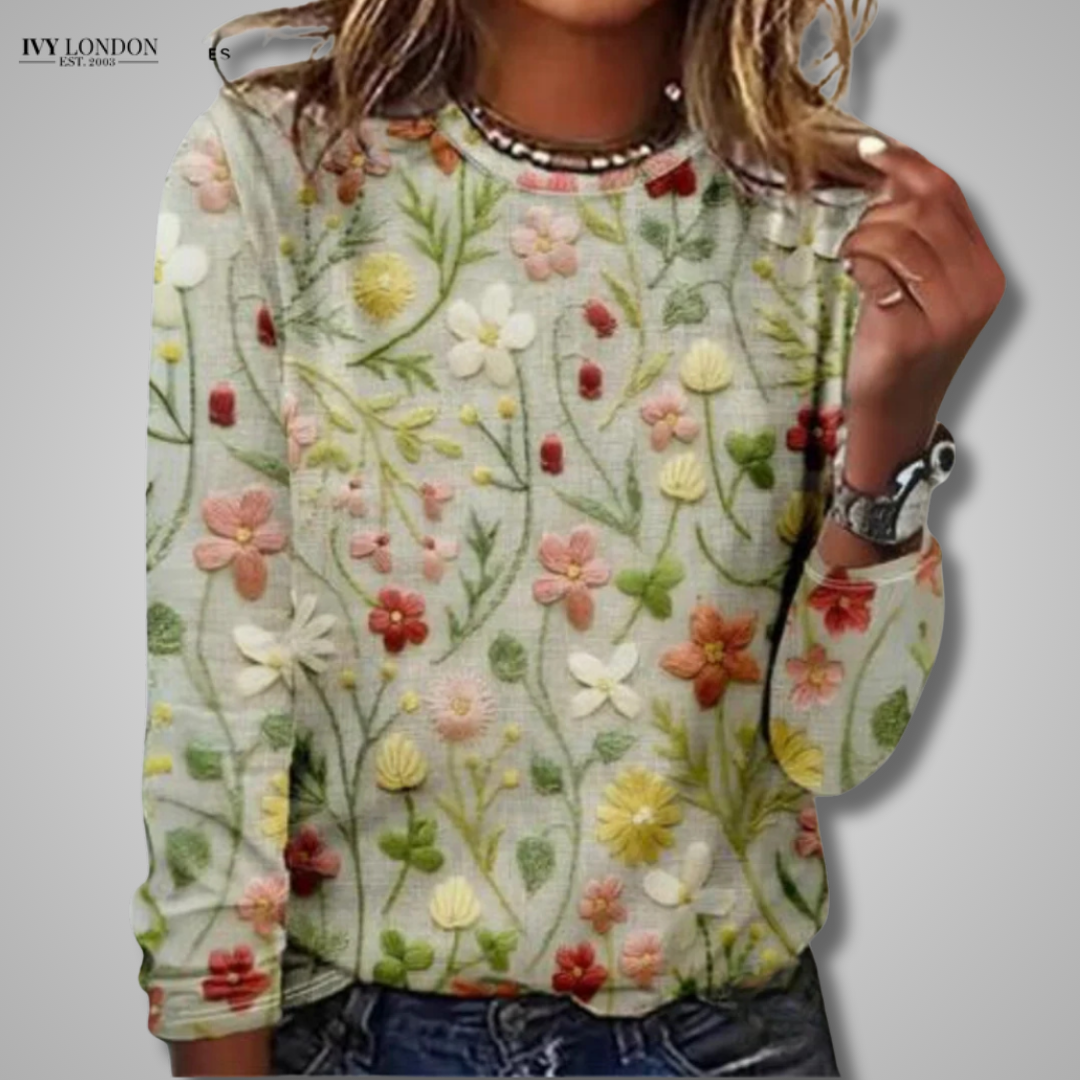 ELENORA | LUXE FLORAL WOMEN’S SWEATER
