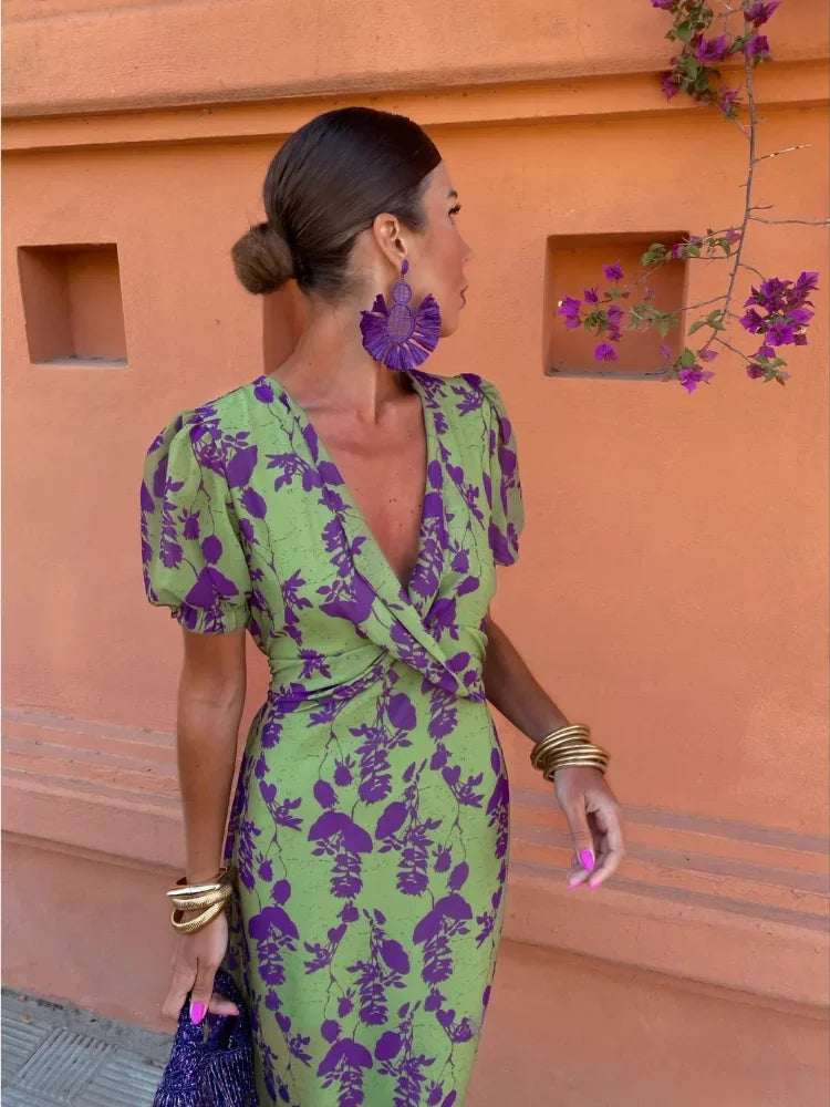 SANNA – ELEGANT FLOWY FIT SUMMER DRESS