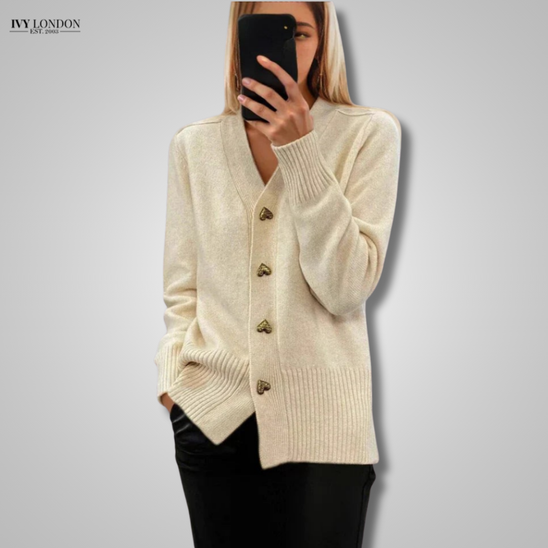 MABEL | ELEGANT CARDIGAN WITH FEMININE DRAPE