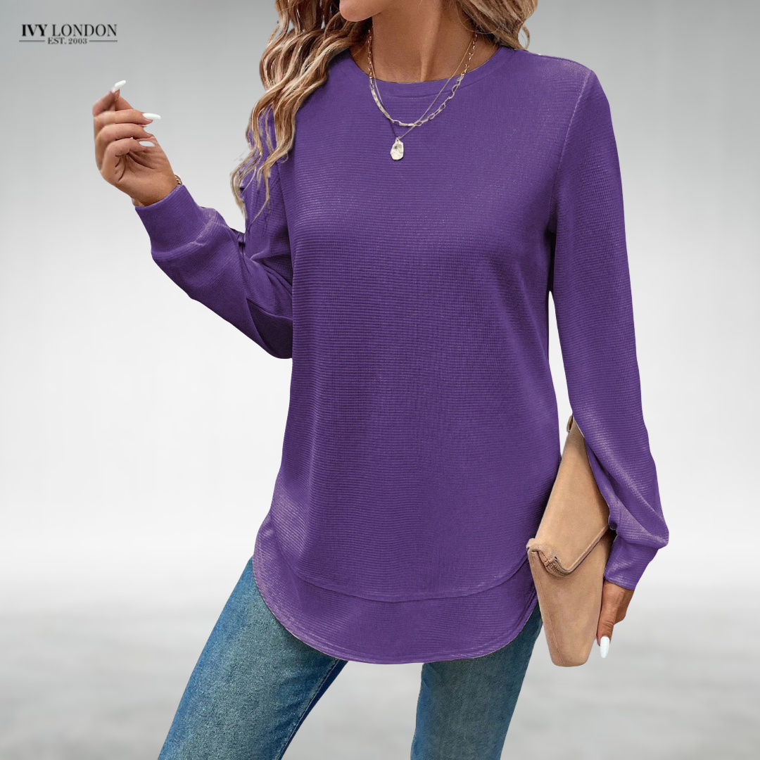NELA | COMFY LONG SLEEVE TOP WITH TUMMY COVERAGE