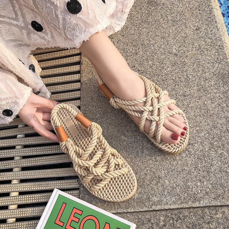Ivy Braided Rope Sandals