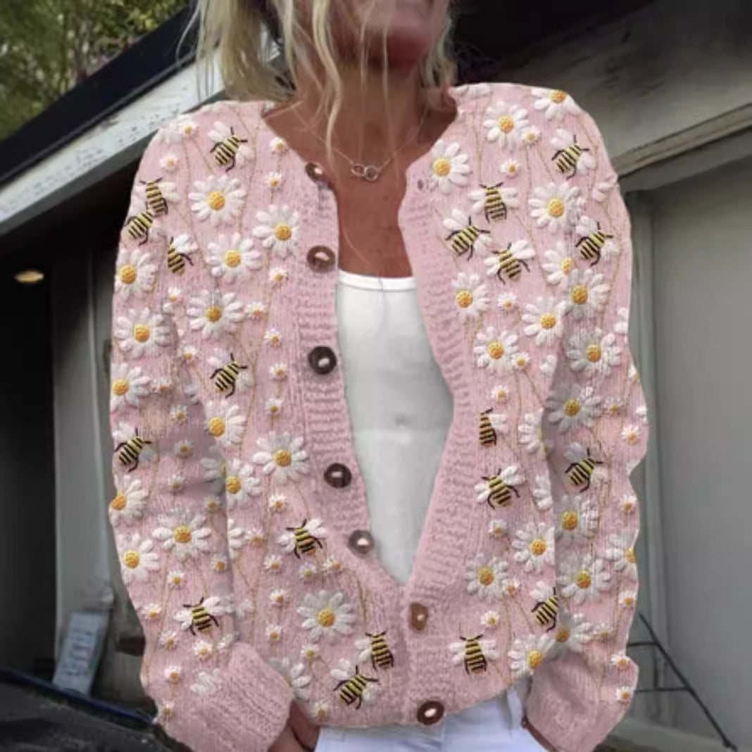 ALICE | ELEGANT FLORAL EMBROIDERED CARDIGAN