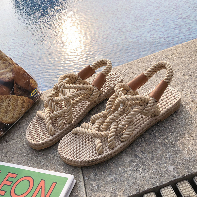 Ivy Braided Rope Sandals