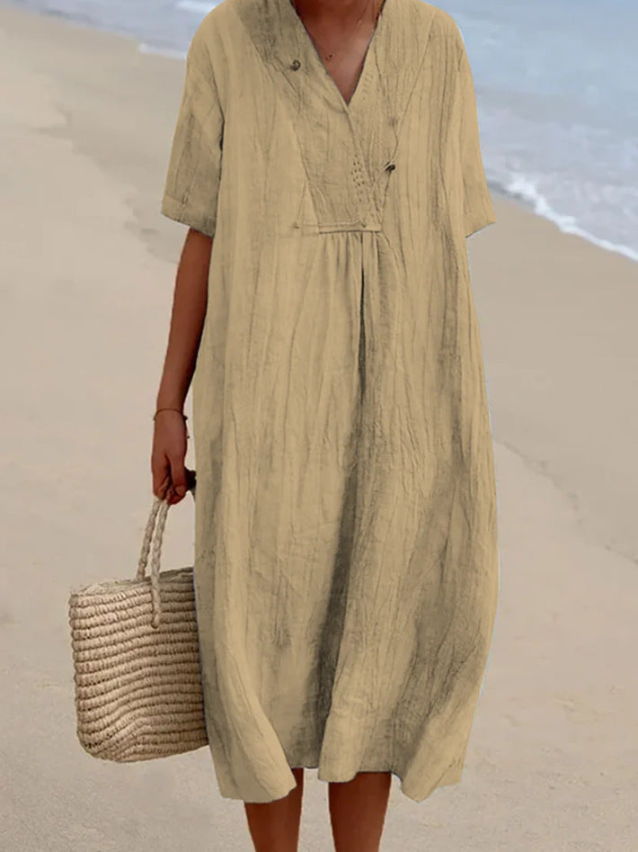 LEONA – CHIC SUMMER DRESS WITH TUMMY COVERAGE