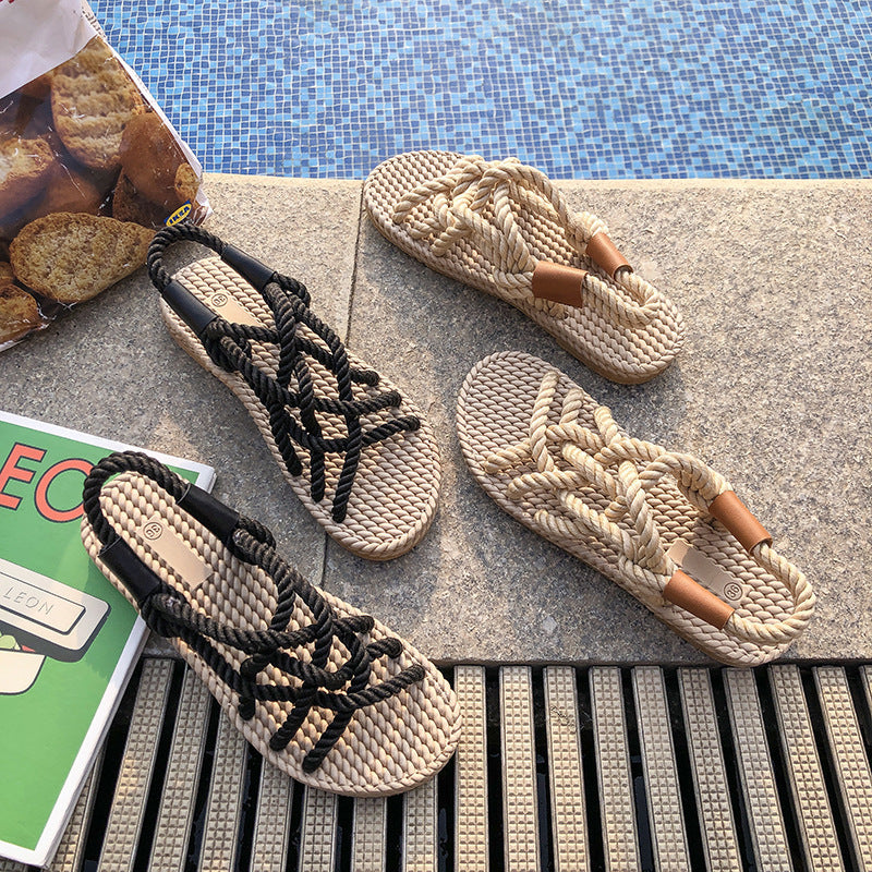 Ivy Braided Rope Sandals
