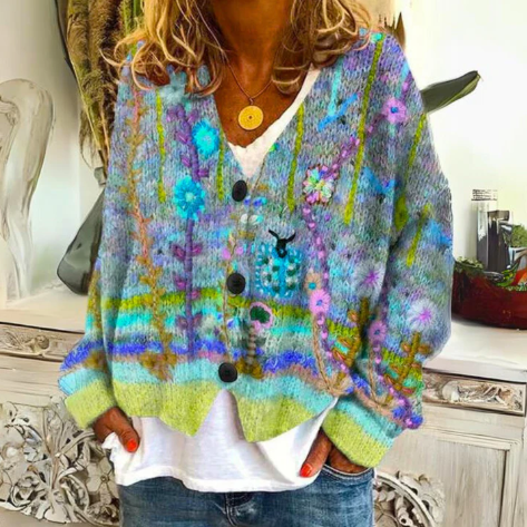 ZOEY | ELEGANT FLORAL CARDIGAN