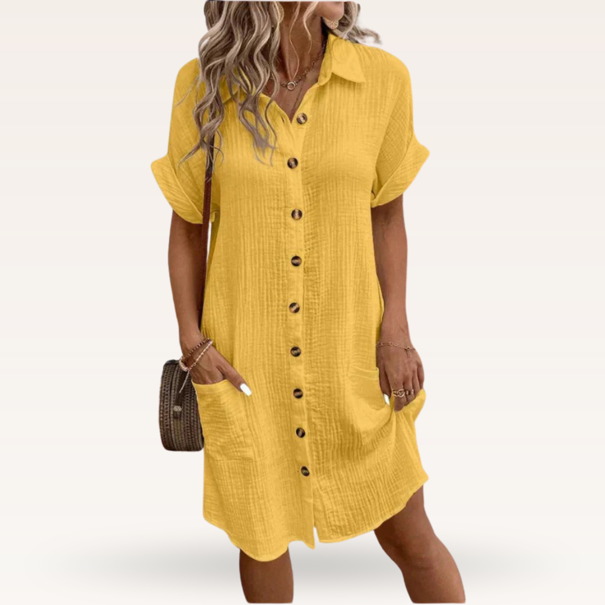 ELEANOR – ELEGANT POLO DRESS WITH TUMMY COVERAGE