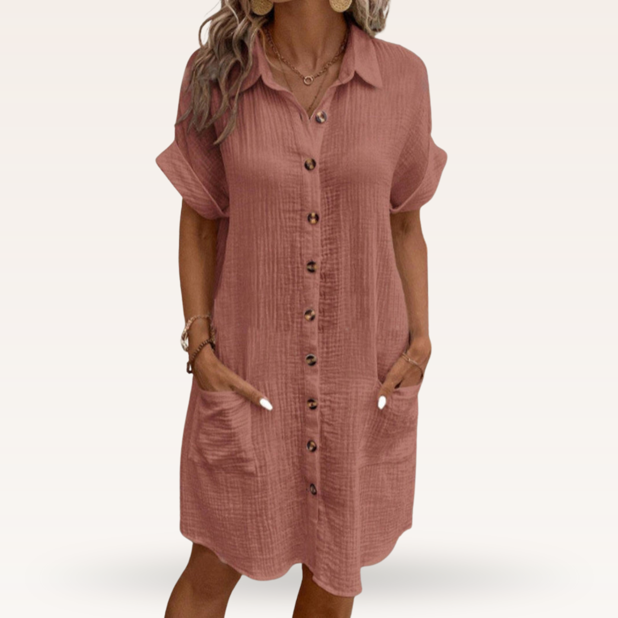 ELEANOR – ELEGANT POLO DRESS WITH TUMMY COVERAGE