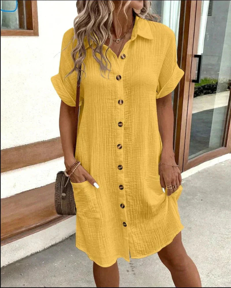 ELEANOR – ELEGANT POLO DRESS WITH TUMMY COVERAGE