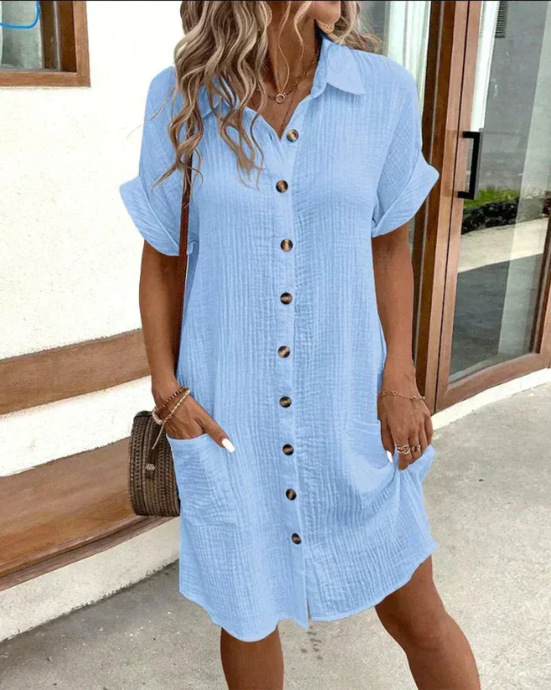 ELEANOR – ELEGANT POLO DRESS WITH TUMMY COVERAGE