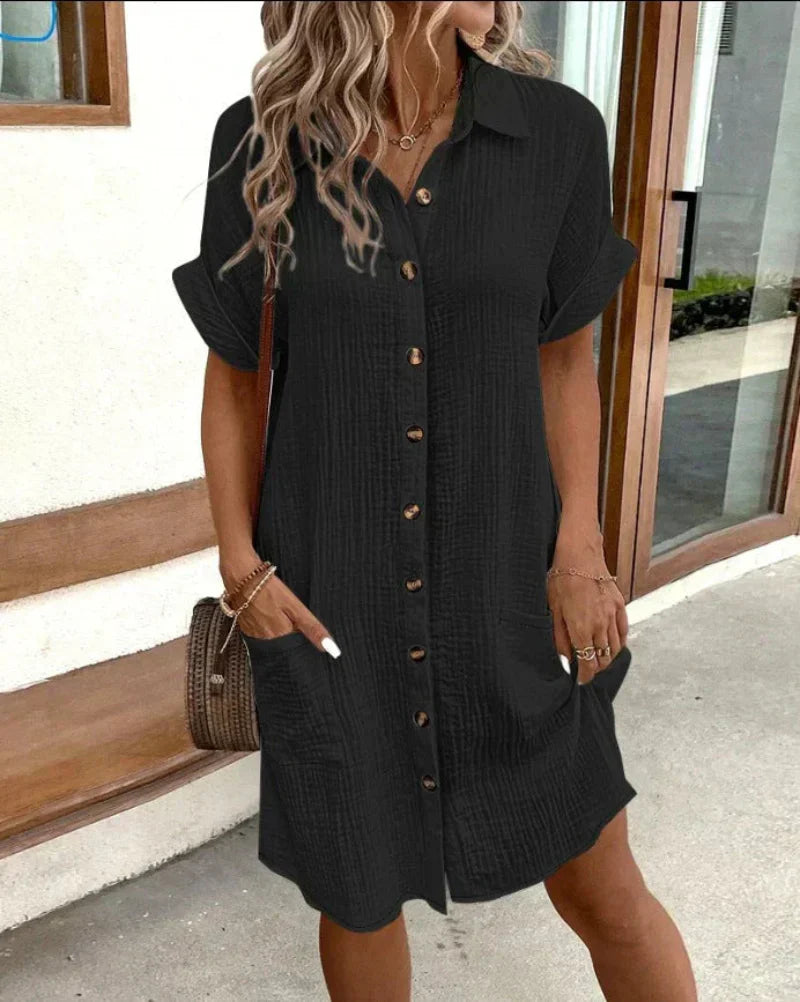 ELEANOR – ELEGANT POLO DRESS WITH TUMMY COVERAGE