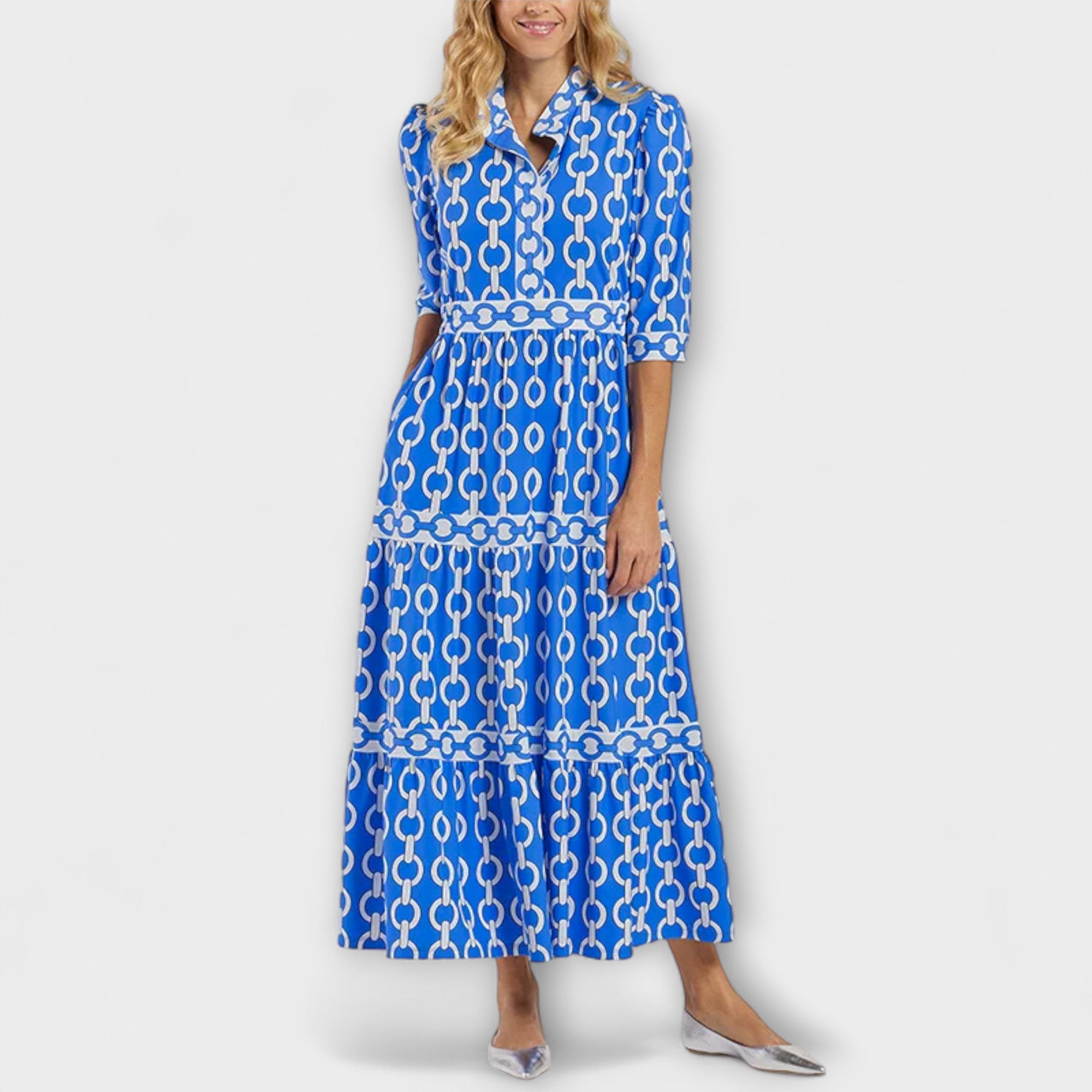 ZOE - LUXE REGULAR FIT CHAIN PRINT MIDI DRESS