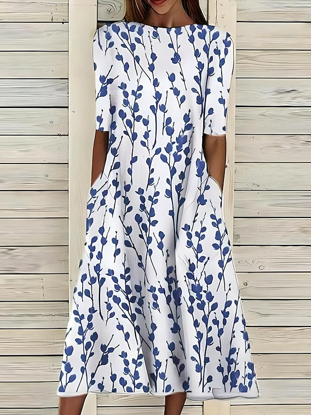 ANNIE – COASTAL BLOOM DRESS WITH TUMMY COVERAGE