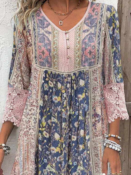 LÉA - BOHO FLOWY A-LINE DRESS