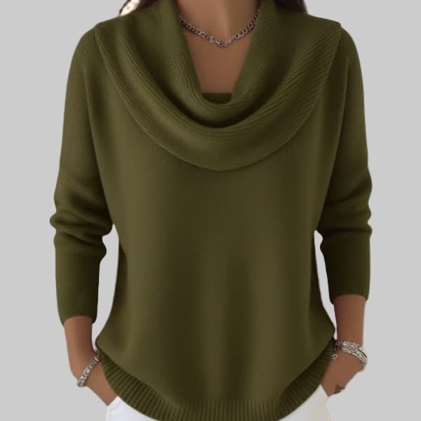 ANGELINE | ELEGANT SOFT COWL NECK SWEATER