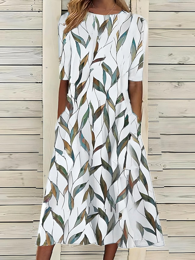 ANNIE – COASTAL BLOOM DRESS WITH TUMMY COVERAGE