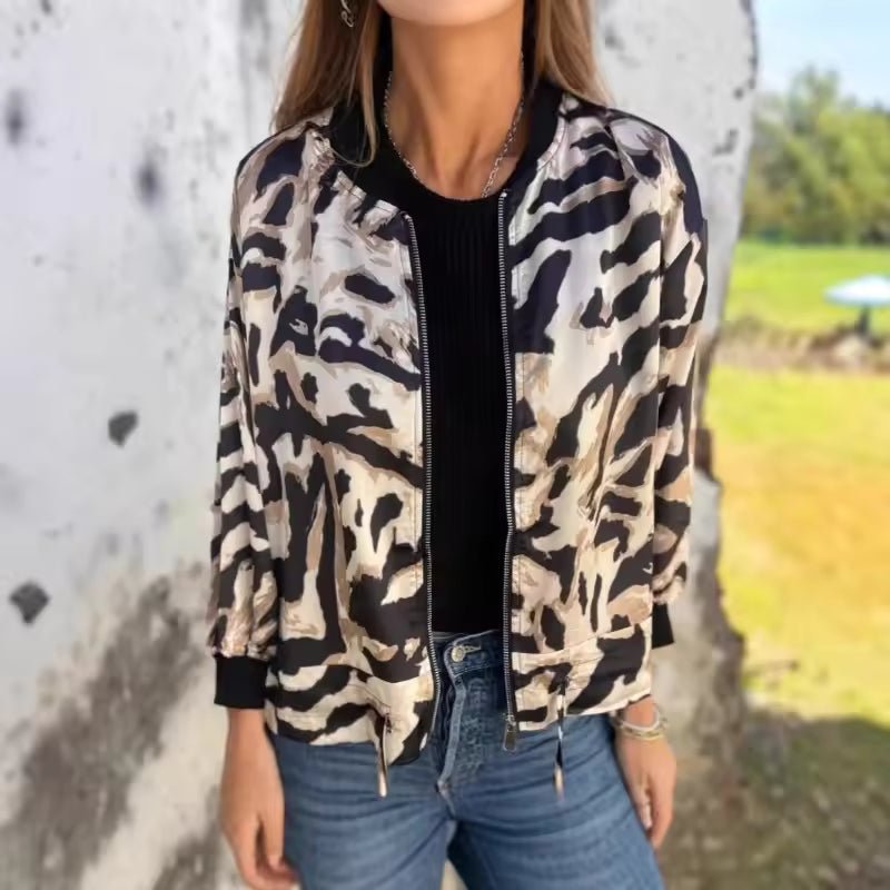 ISIDORE | CASUAL WOMEN’S JACKET WITH ZEBRA PRINT