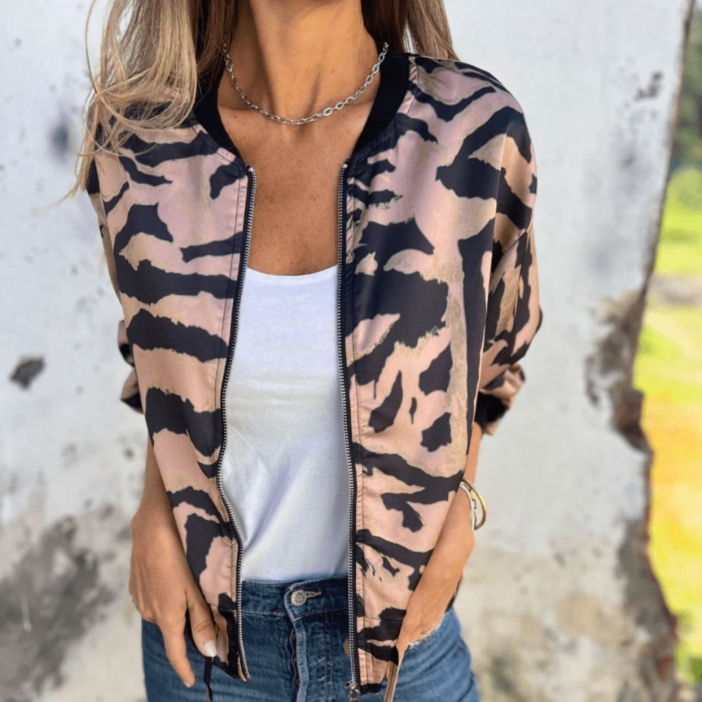 ISIDORE | CASUAL WOMEN’S JACKET WITH ZEBRA PRINT