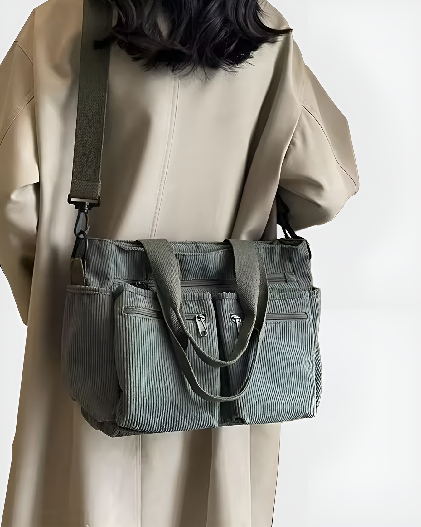 Ivy  Corduroy Utility Tote Bag